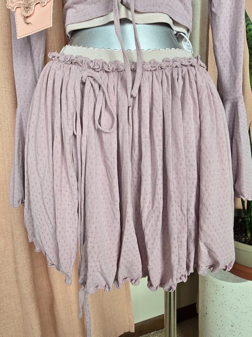 Lacemade Miss Taro Set, Cami, Pointenelle Corset Bellsleeve Top & Skort - Picture 5 of 11